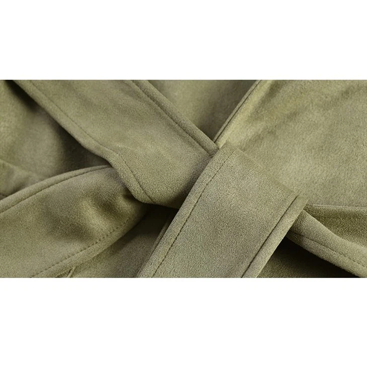 Belted Suede Coat